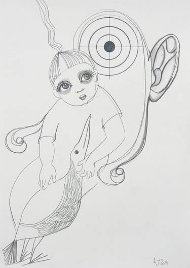 Original Figurative Children Drawings by Mariana Ionita