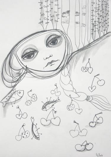 Original Figurative Children Drawings by Mariana Ionita