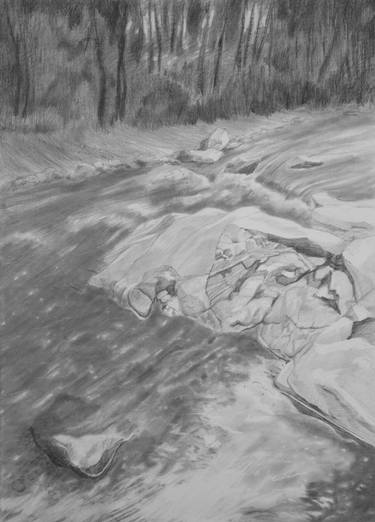 Original Figurative Landscape Drawings by Mariana Ionita