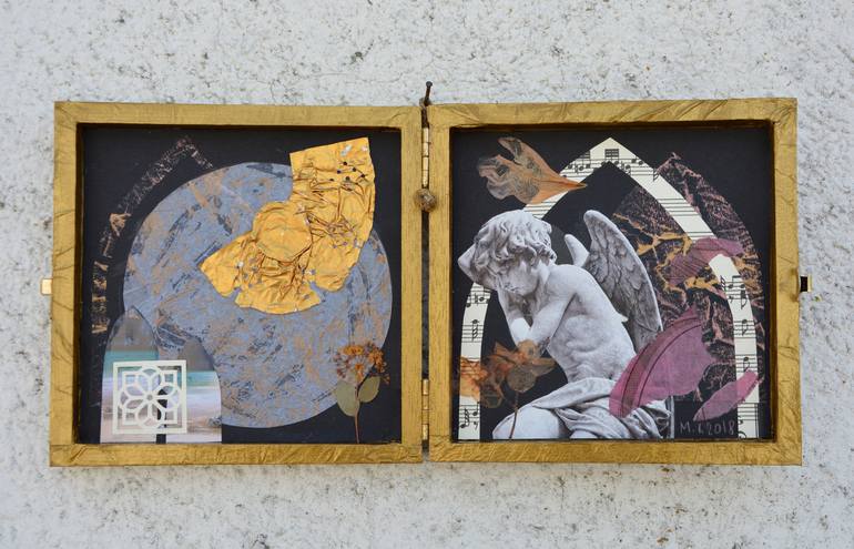 Original Figurative Religious Collage by Mariana Ionita