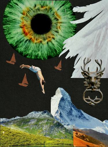 Original Surrealism Culture Collage by Mariana Ionita