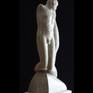 The idea of a romantic love that lasts forever is what inspired Vasily to create the stone carving "Infinity."  This sculpture is carved from Swedish marble and is a lovely soft, warm light-to mid-tone green.  It is exquisite in the seemingly simple lines of the figure.  Vasily's work is elegant and shows a pure love.