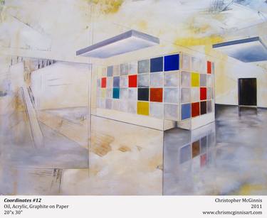 Original Abstract Architecture Paintings by christopher mcginnis