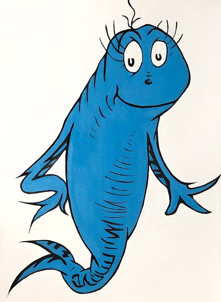 Blue Fish Painting by Kara D'Vou | Saatchi Art