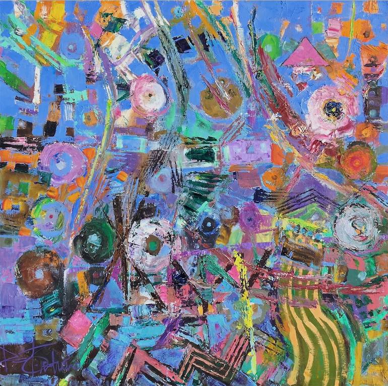 My Flower Garden Painting by Robert Orduno | Saatchi Art