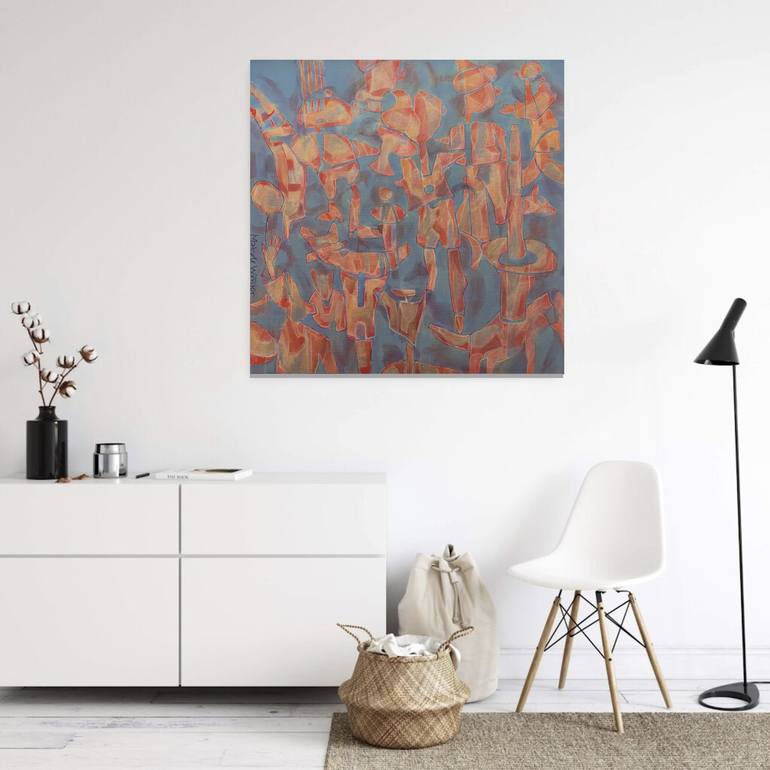 Original Abstract Patterns Painting by Max de Winter
