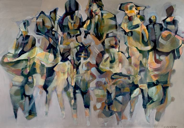 Original Abstract People Paintings by Max De Winter