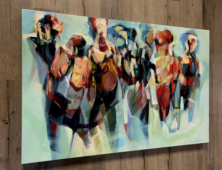 Original Abstract People Painting by Max de Winter