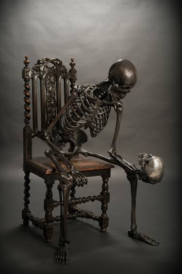 Original Conceptual Mortality Sculpture by Simon Fearnhamm