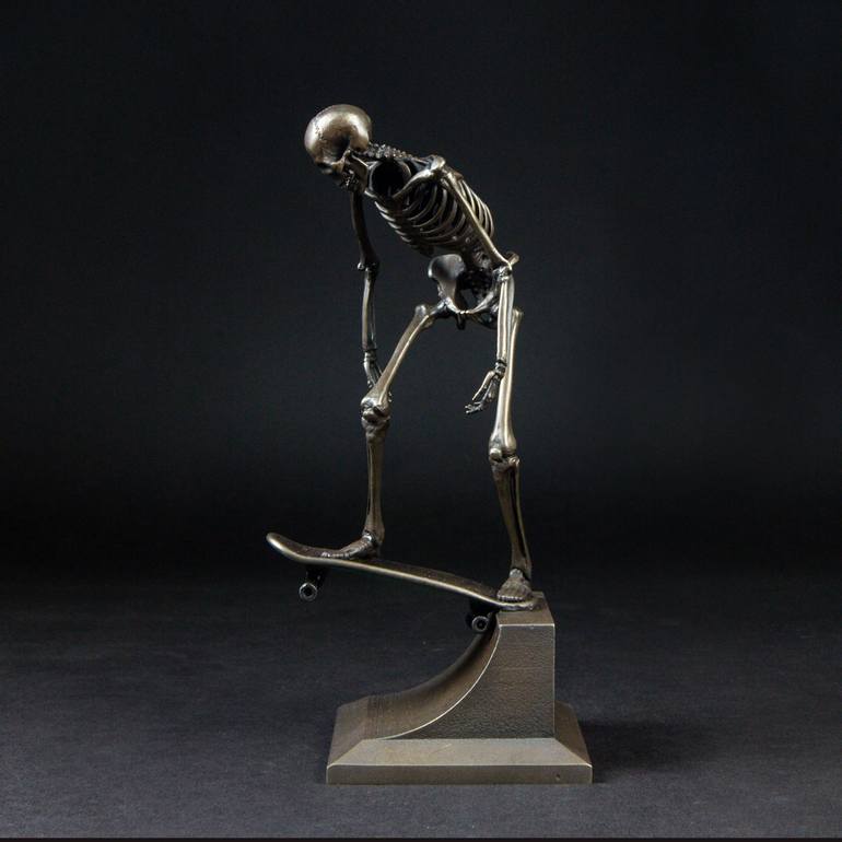 Original Pop Art Mortality Sculpture by Simon Fearnhamm