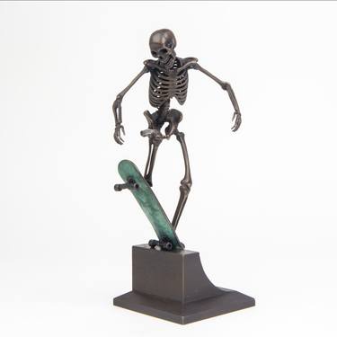 Original Figurative Mortality Sculpture by Simon Fearnhamm