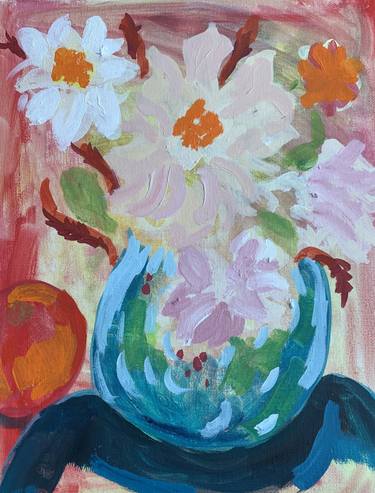 Original Expressionism Floral Paintings by Elizabeth Schmid