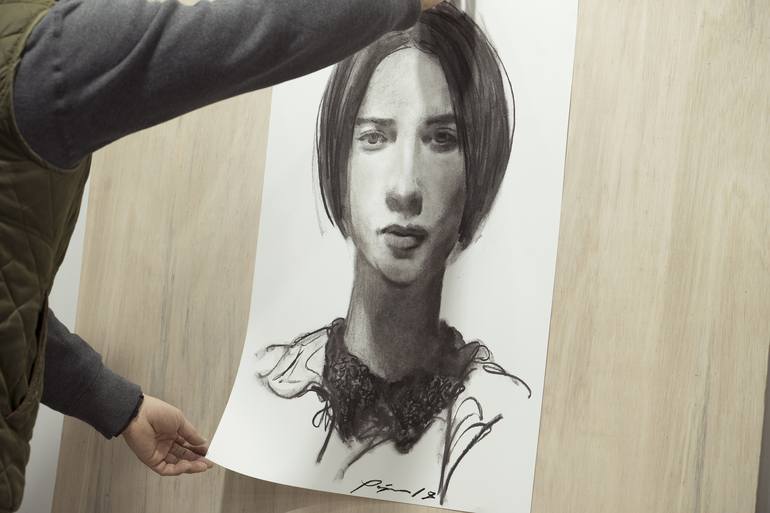 Original Portraiture Portrait Drawing by Jaeha Park