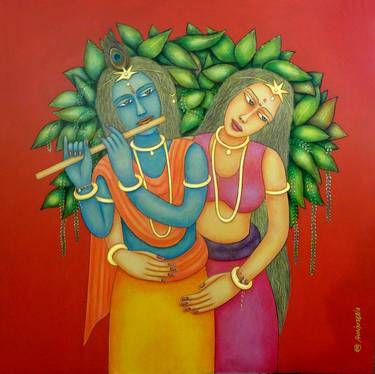 Print of Fine Art Religious Paintings by Babli Keshri