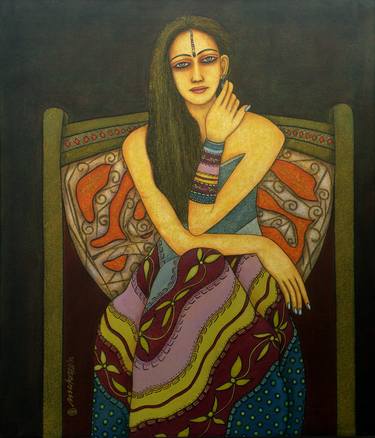 Original Abstract Women Painting by Babli Keshri