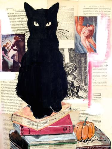 Original Cats Collage by Kim Beyer-Johnson