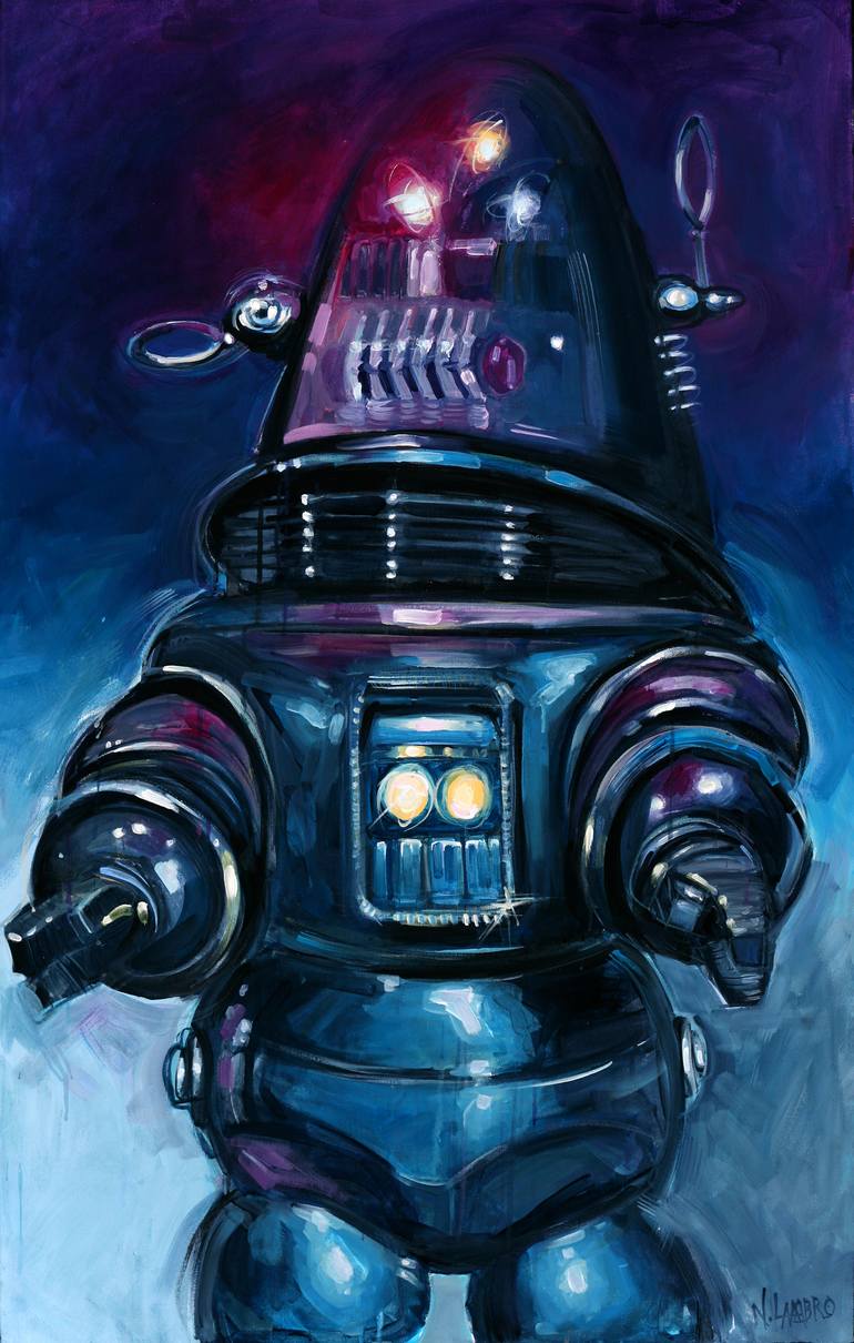 Robby the robot Painting by Niki Lambro | Saatchi Art