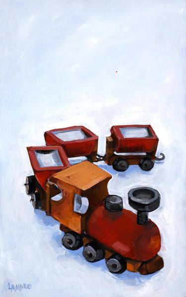 Print of Expressionism Train Paintings by Niki Lambro
