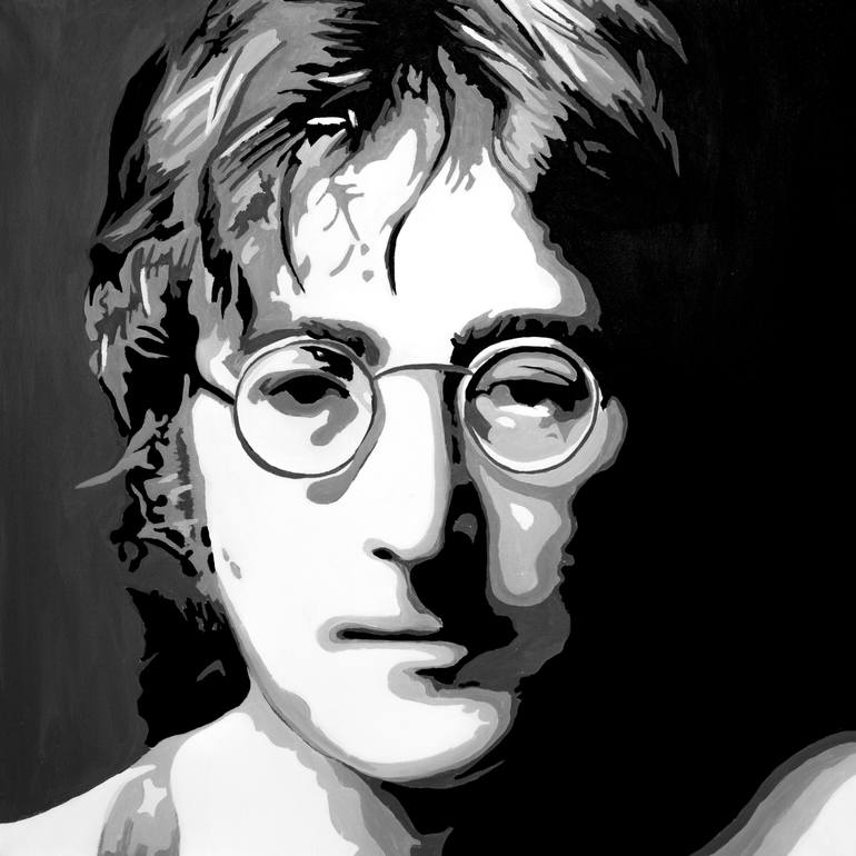 John Lennon Painting by Stuart Howarth | Saatchi Art