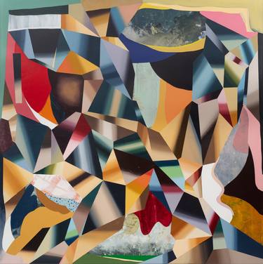 Original Abstract Geometric Painting by Dilan Gardi