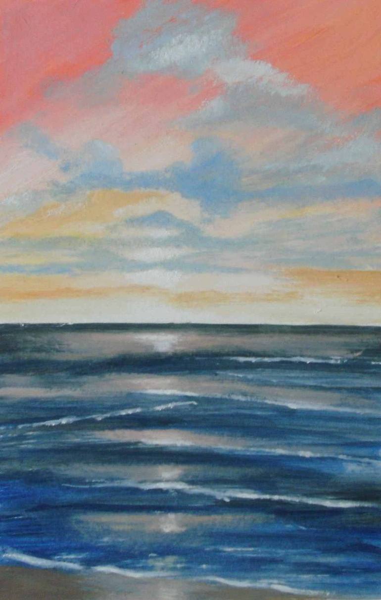 Ocean Dusk Painting by Helen Naylor | Saatchi Art