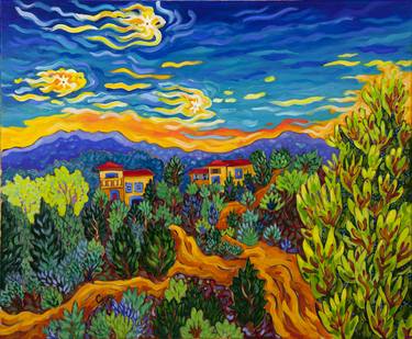 Original Expressionism Landscape Paintings by Cathy Carey