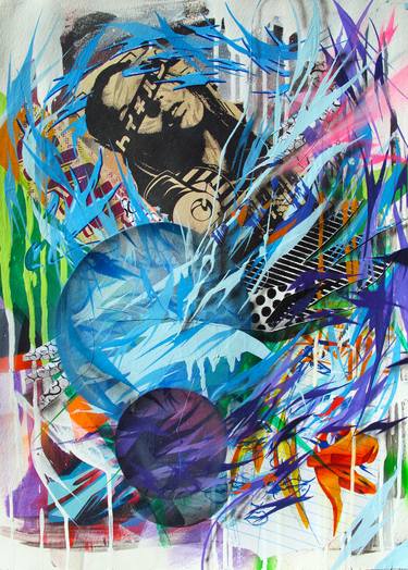 Original Abstract Expressionism Abstract Painting by Jemal Mcclary