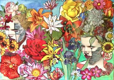 Print of Floral Collage by Ilde De munck