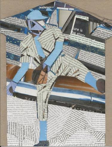 Original Cubism Sports Collage by Joe McKenna