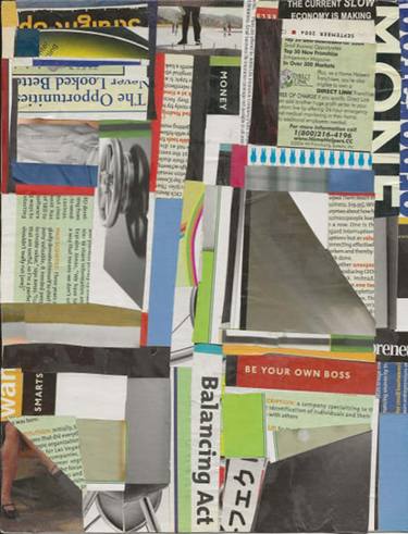 Original Dada Abstract Collage by Joe McKenna