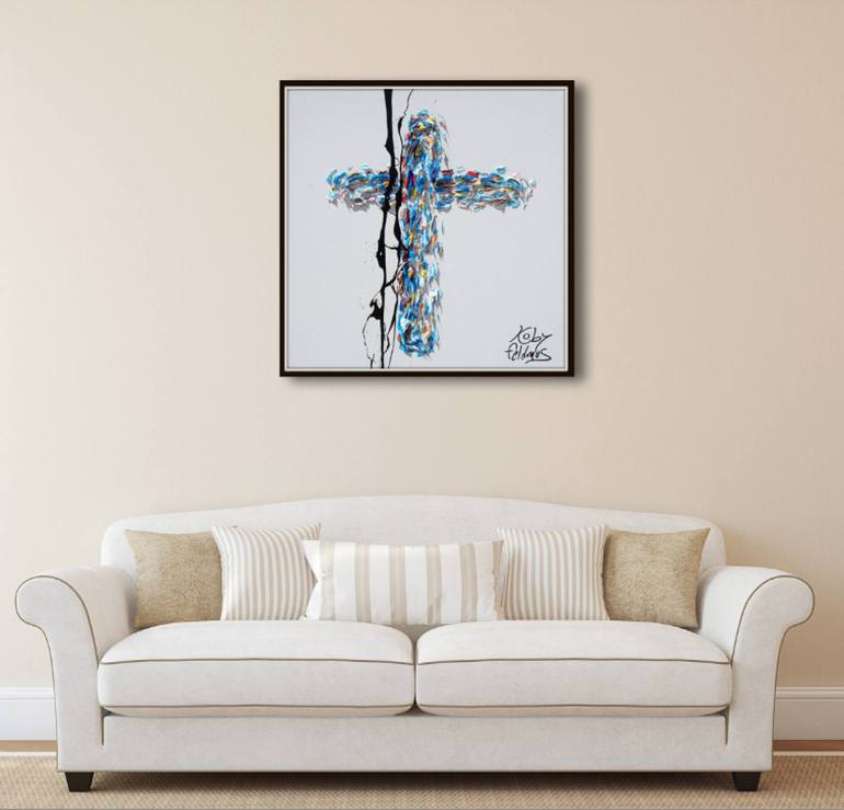 Jesus Cross Painting by Koby Feldmos | Saatchi Art