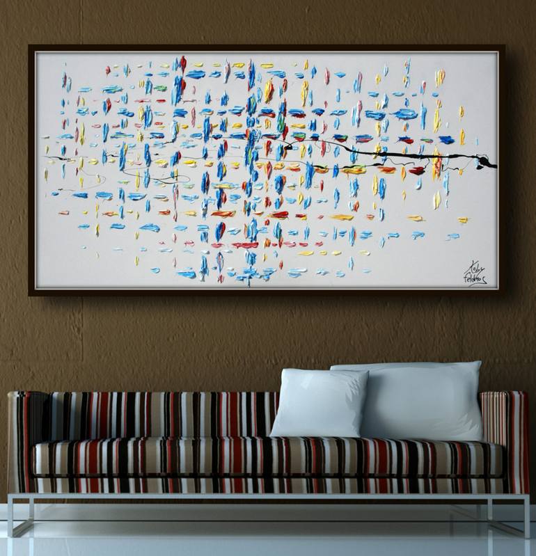 Original Minimalism Abstract Painting by Koby Feldmos