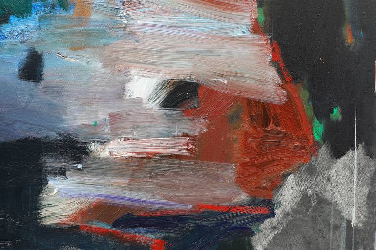 Original Abstract Expressionism Abstract Painting by Diana Savostaite