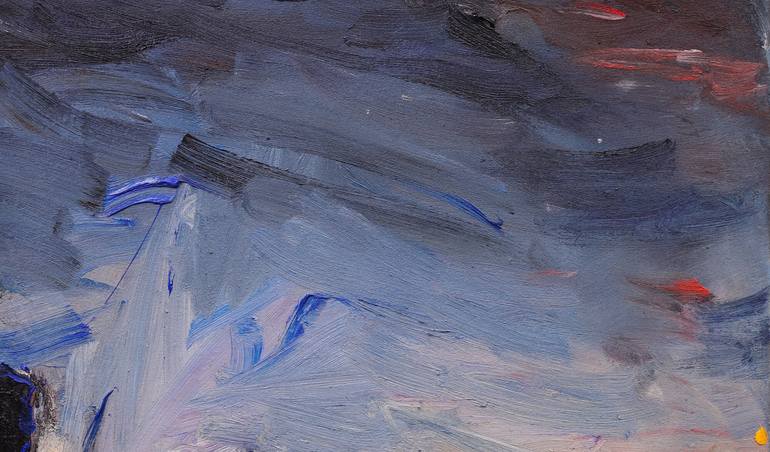 Original Abstract Landscape Painting by Diana Savostaite