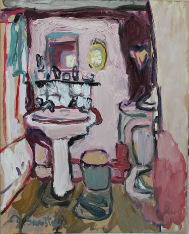 Print of Abstract Expressionism Interiors Paintings by Diana Savostaite