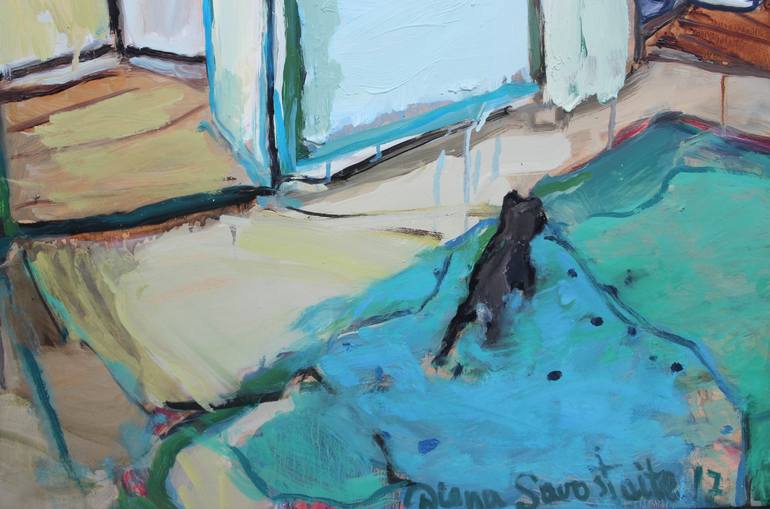 Original Expressionism Home Painting by Diana Savostaite