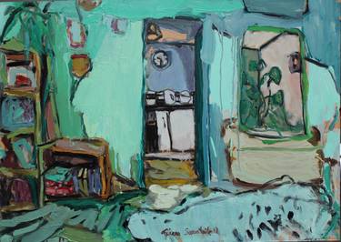 Print of Expressionism Interiors Paintings by Diana Savostaite