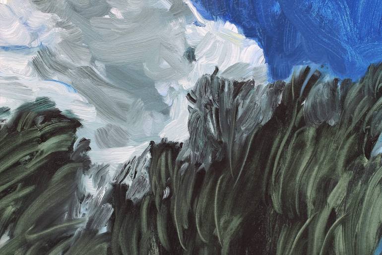 Original Abstract Landscape Painting by Diana Savostaite