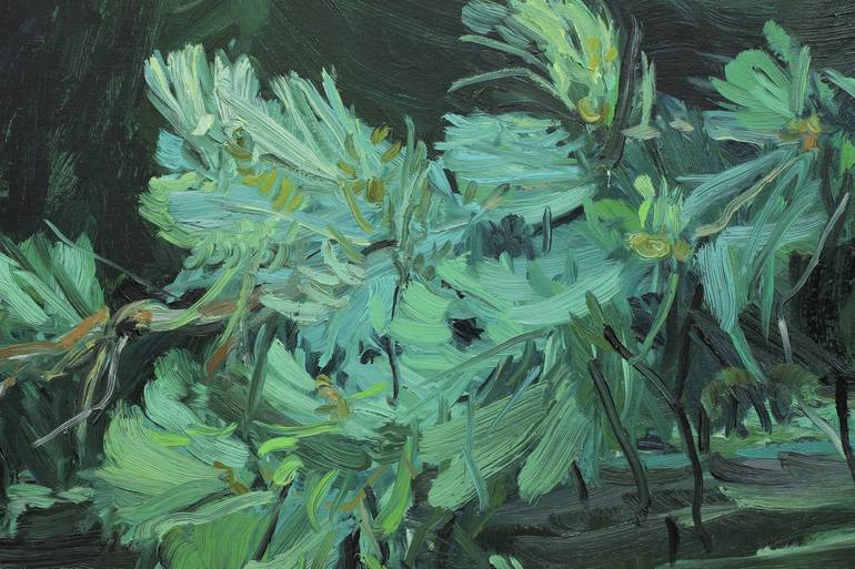 Original Expressionism Botanic Painting by Diana Savostaite