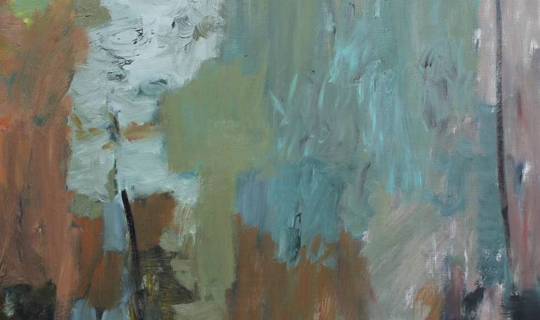 Original Abstract Landscape Painting by Diana Savostaite