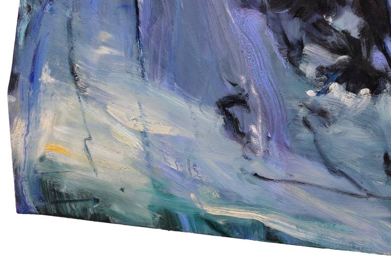 Original Abstract Landscape Painting by Diana Savostaite