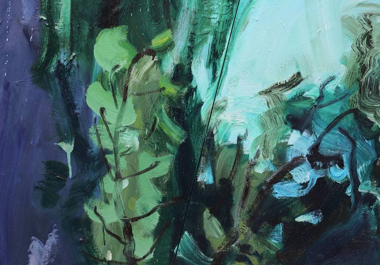 Original Abstract Landscape Painting by Diana Savostaite