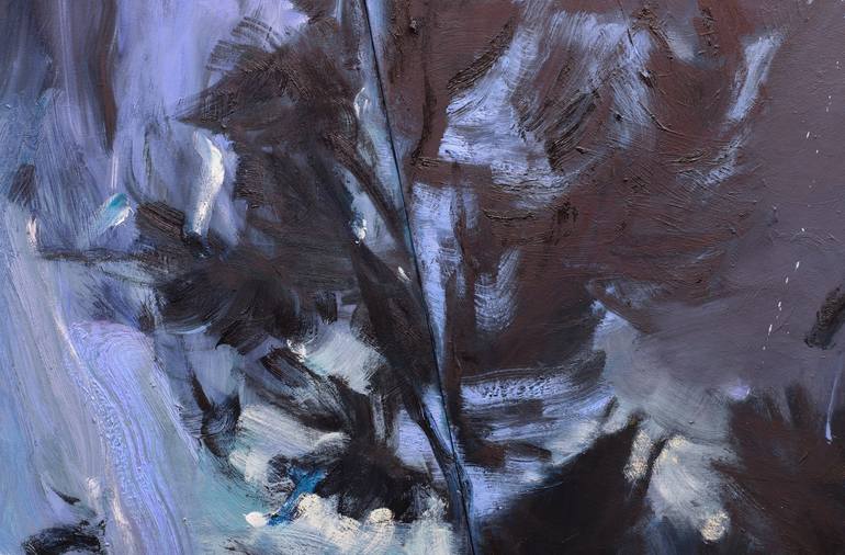 Original Abstract Landscape Painting by Diana Savostaite