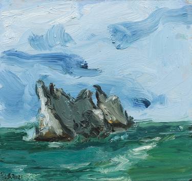 Original Expressionism Seascape Paintings by Diana Savostaite