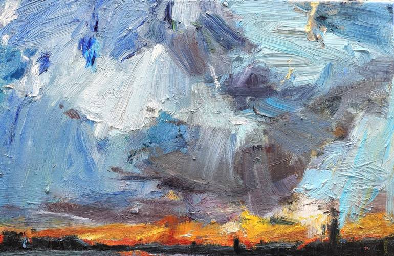Original Contemporary Landscape Painting by Diana Savostaite