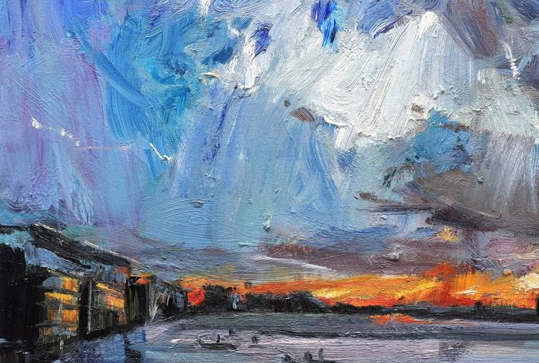 Original Contemporary Landscape Painting by Diana Savostaite