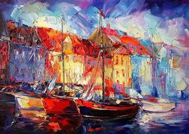 Print of Abstract Boat Paintings by Artem Grunyka