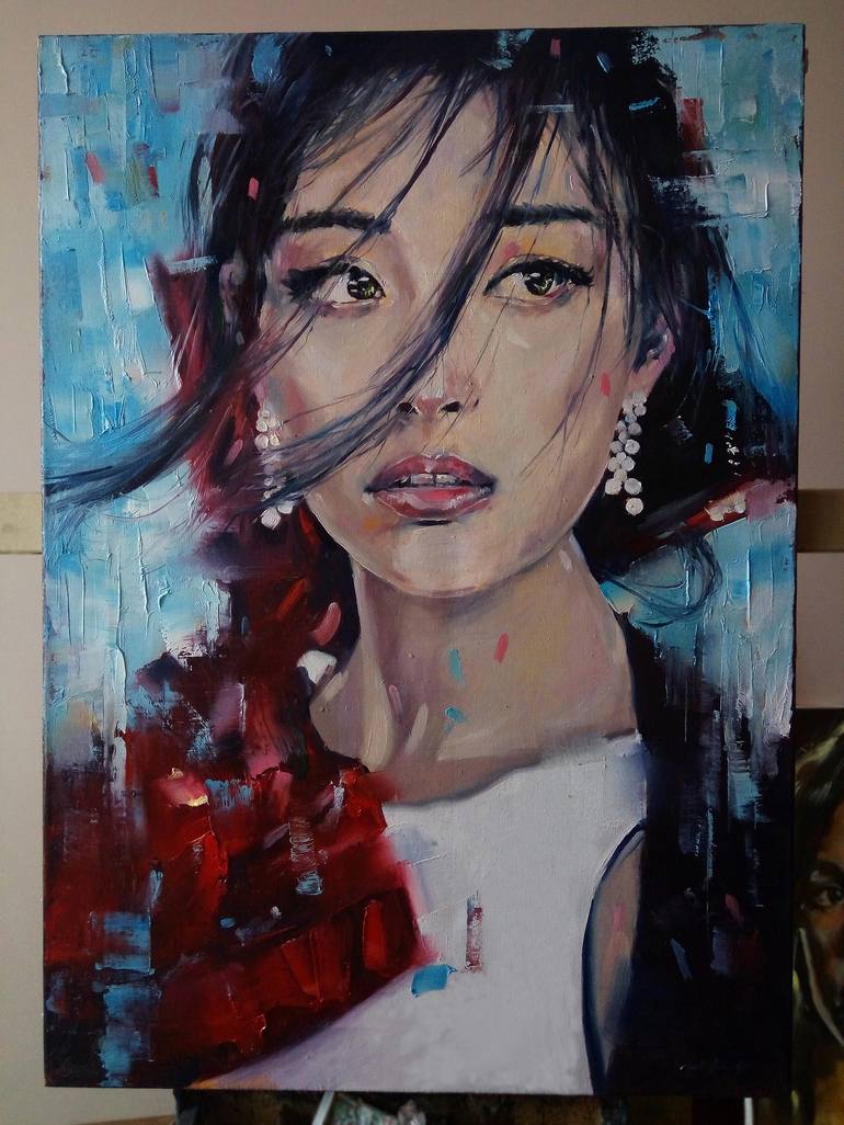 Original Modern Portrait Painting by Artem Grunyka