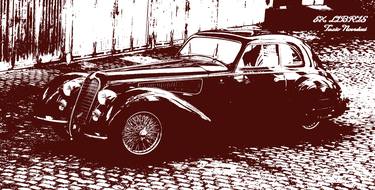 Alfa Romeo 8C 2900 Touring Berlinetta - Ex Libris print Tazio Novulari - Limited Edition of 10 thumb