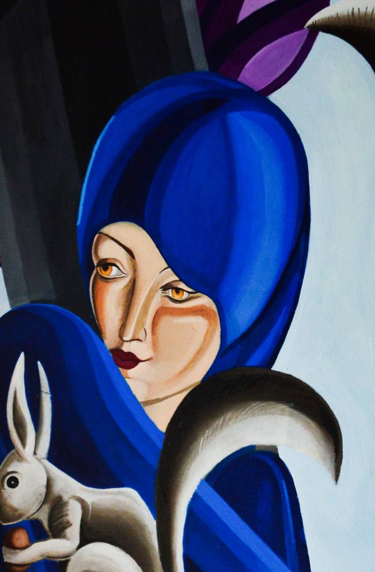 Original Art Deco Fashion Painting by Roman Sedlak